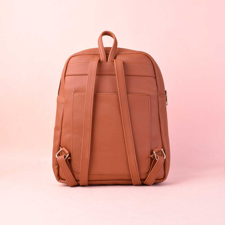 Lotus Field Vegan Leather Backpack