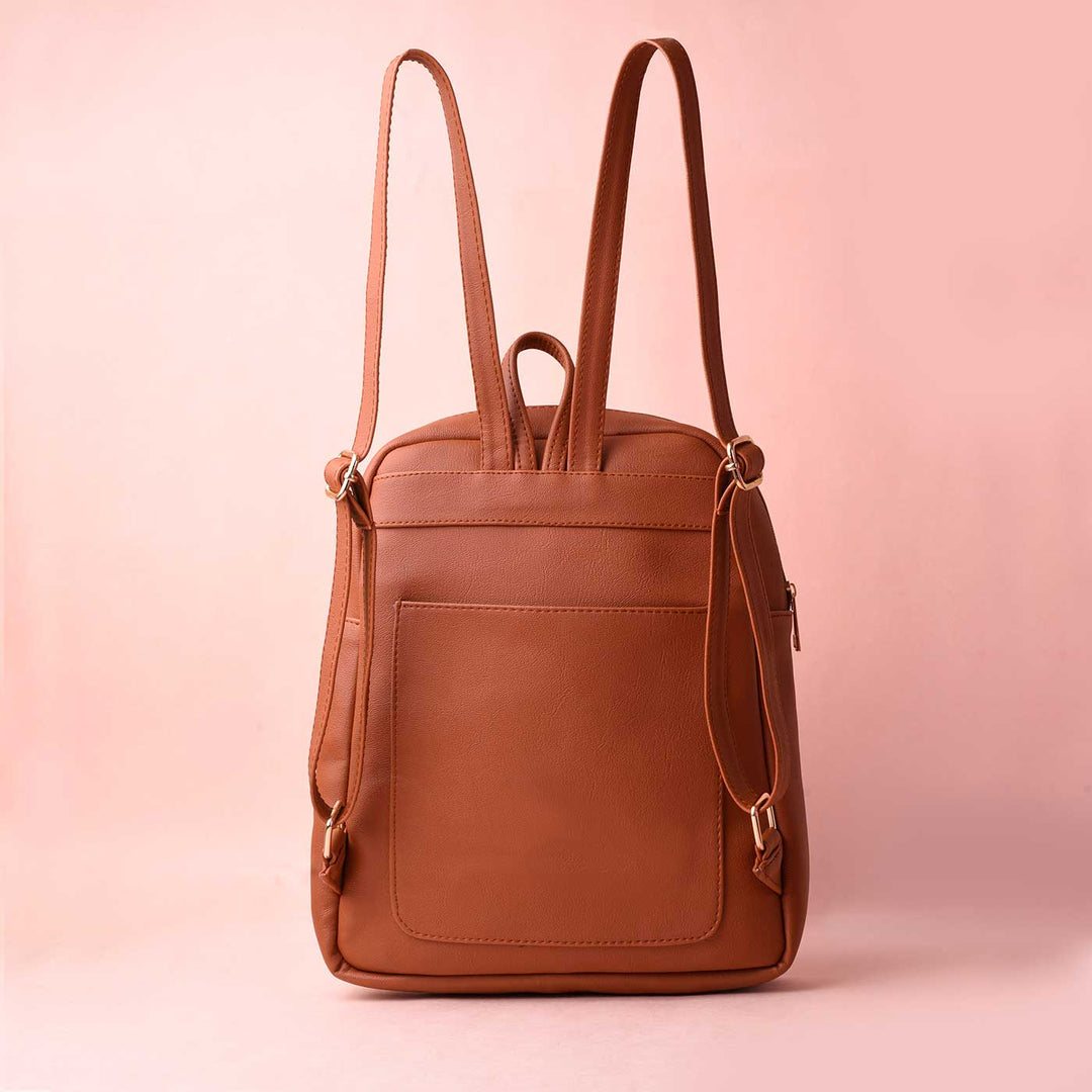 Lotus Field Vegan Leather Backpack