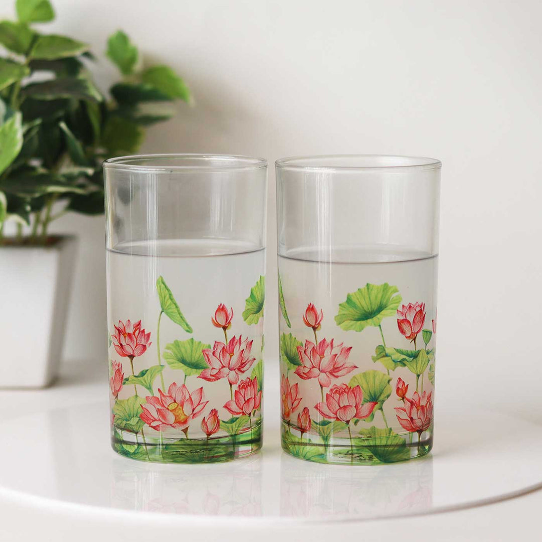 Delicate Printed Glass Tumblers I 250 ML