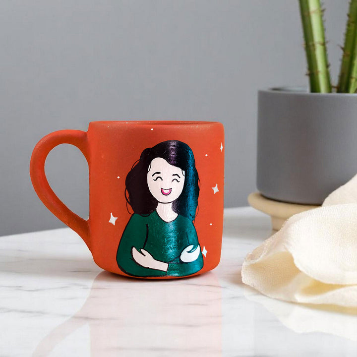 Photo Personalized Hand-Painted Single Person Terracotta Mug