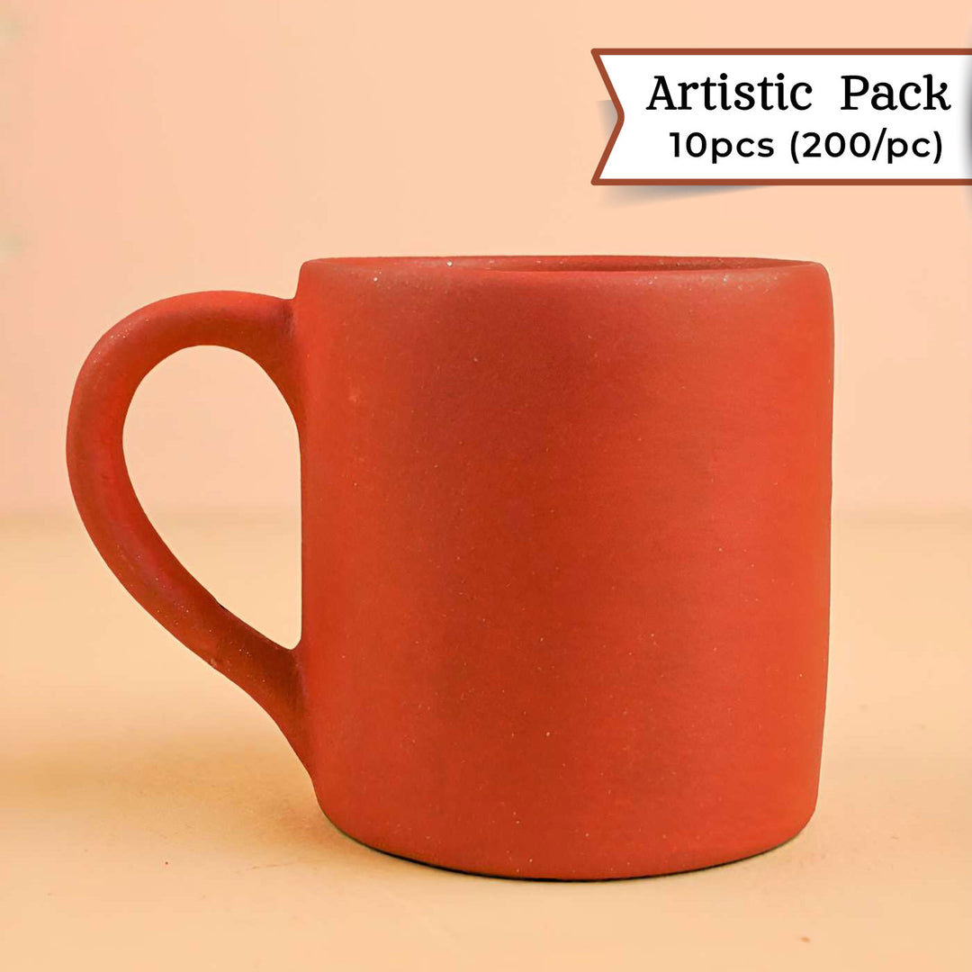 Handmade Spring Design Terracotta Mug