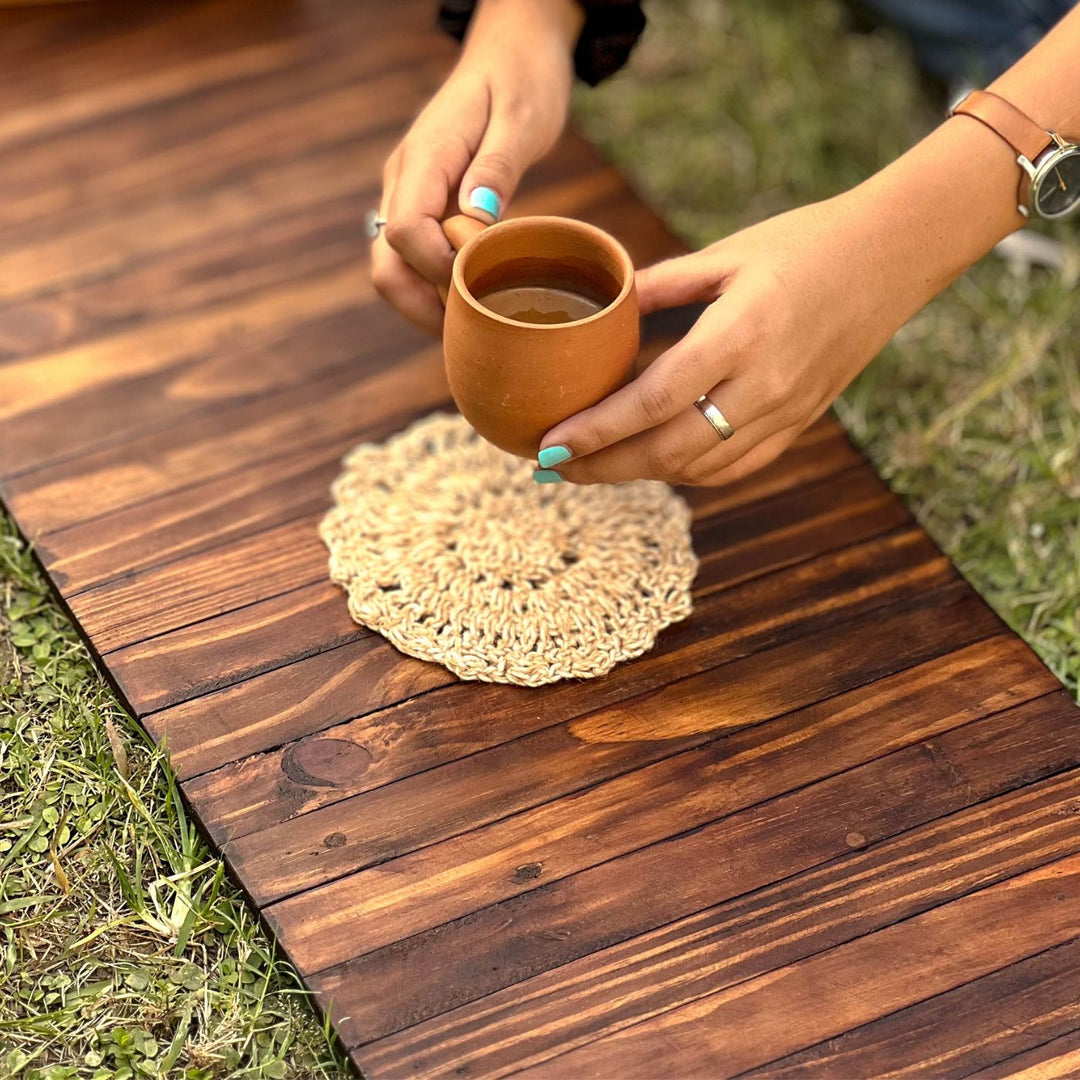 Upcycled Foldable Pine Wood Runner Placemat