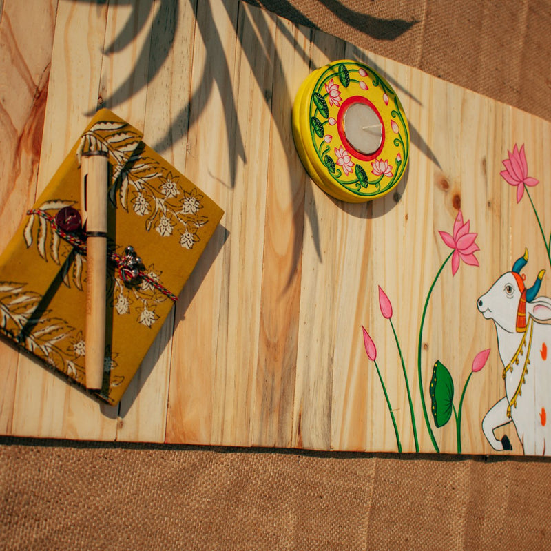 Upcycled Foldable Pine Wood Runner Placemat