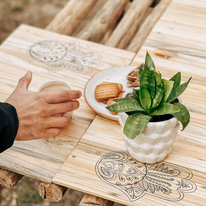 Upcycled Foldable Pine Wood Runner Placemat