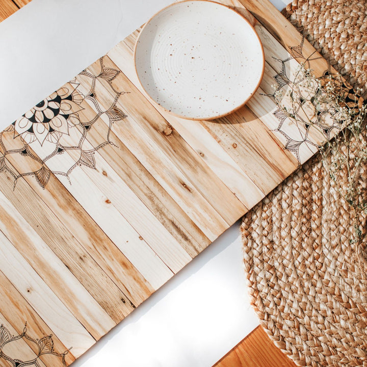 Upcycled Foldable Pine Wood Runner Placemat