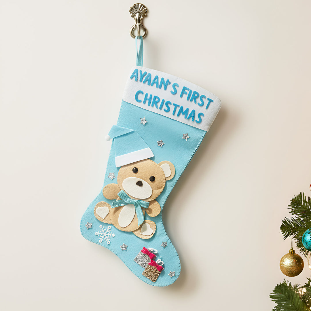 Personalized My First Christmas Felt Stocking