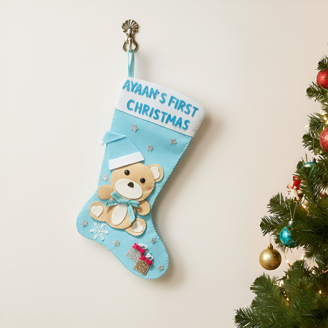 Personalized My First Christmas Felt Stocking