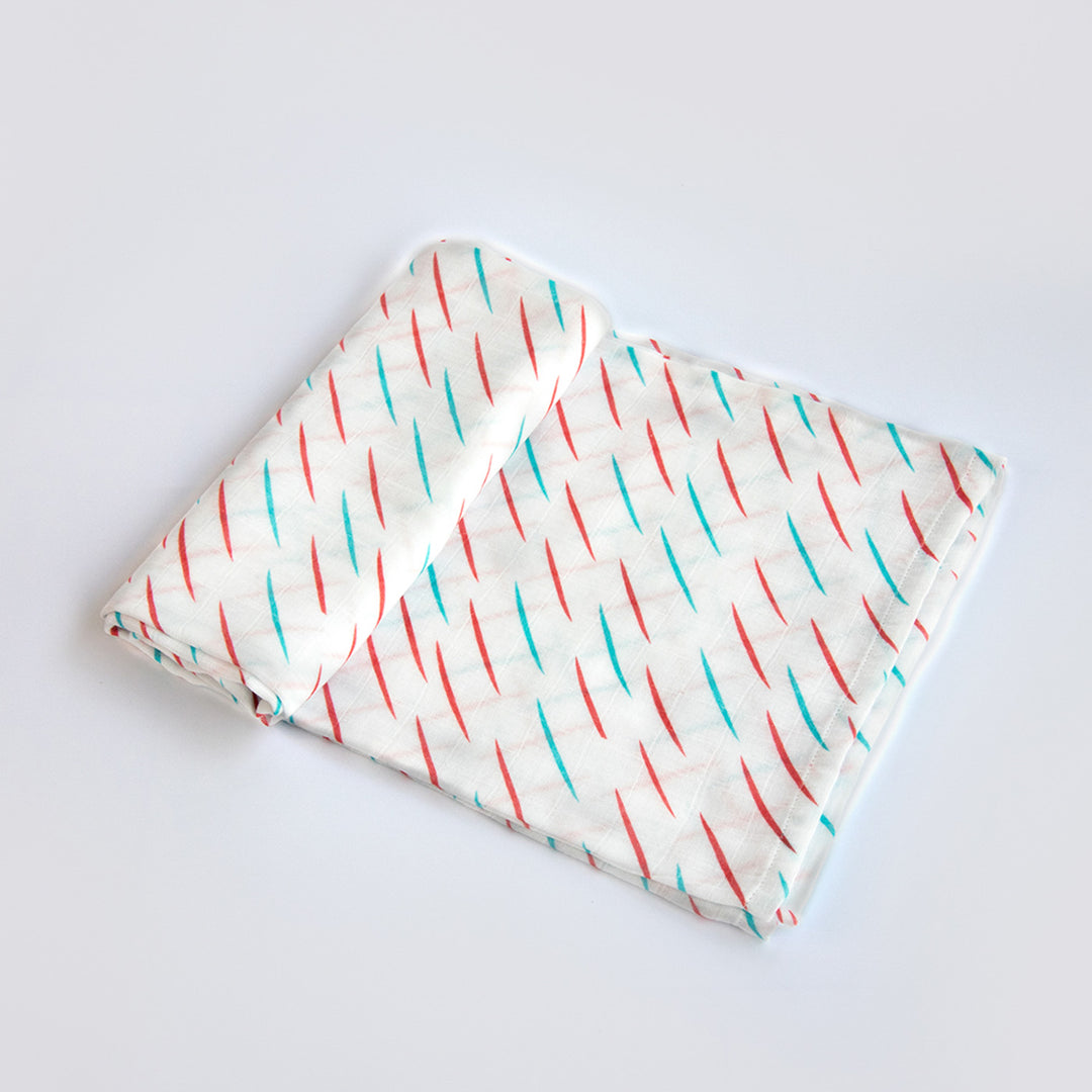 2 Pc | Organic Cotton Lil Travellers & Doodle Rain Swaddle Set | 0-4 Years