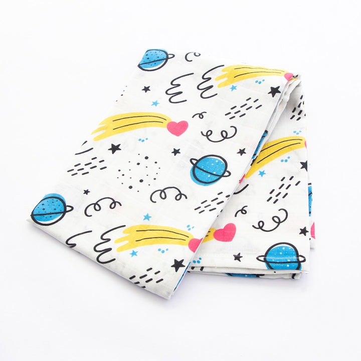 2 Pc | Premium Doodle Space Theme Swaddle | 0-4 Years