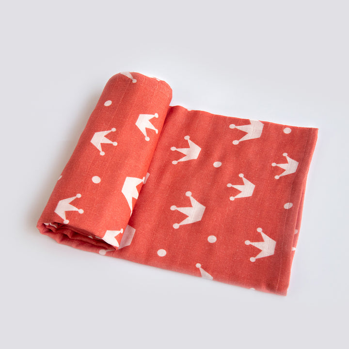 Soft Cotton Muslin Crown Theme Swaddle for Kids | 0-4 Years