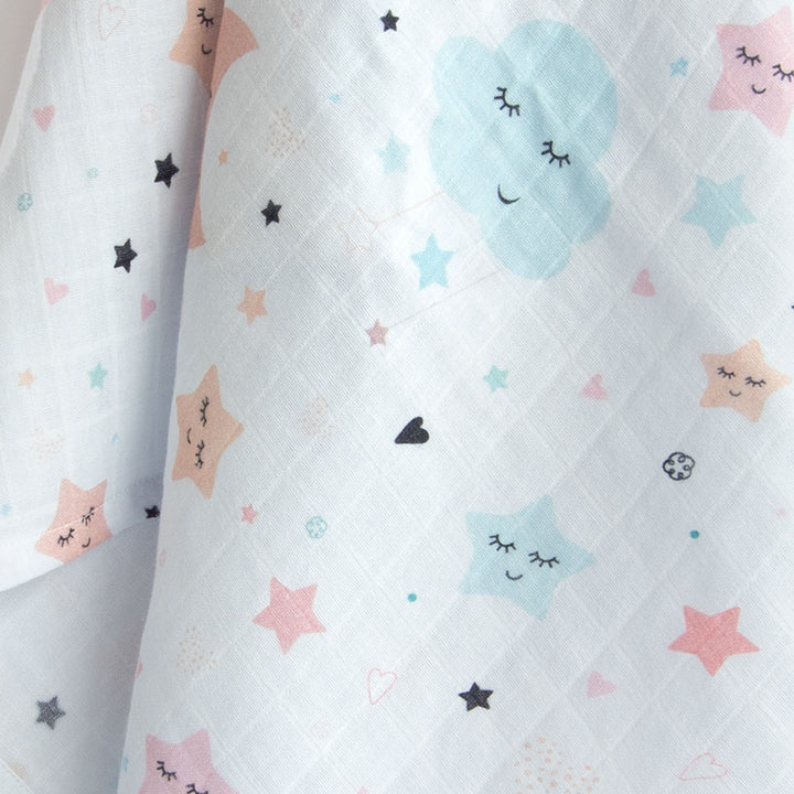 Breathable Sky Theme Organic Cotton Swaddle for Kids | 0-4 Years