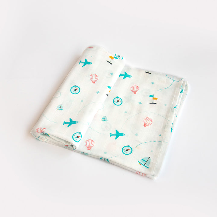 Lightweight Lil Travellers Theme Muslin Swaddle | 0-4 Years