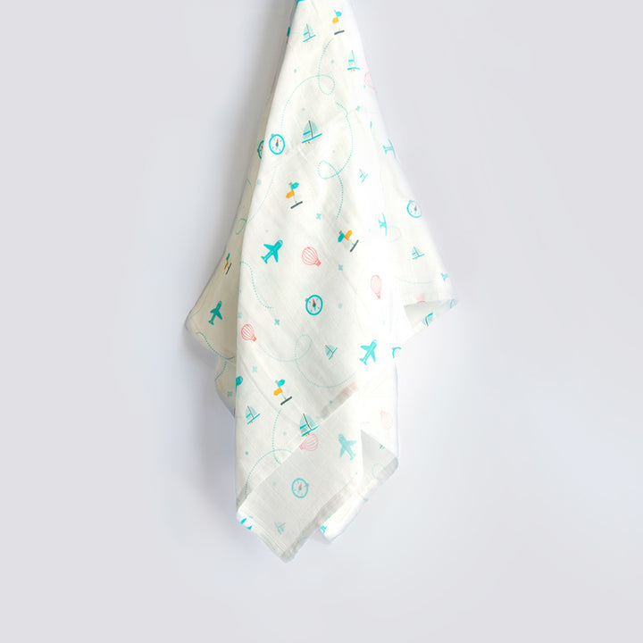Lightweight Lil Travellers Theme Muslin Swaddle | 0-4 Years