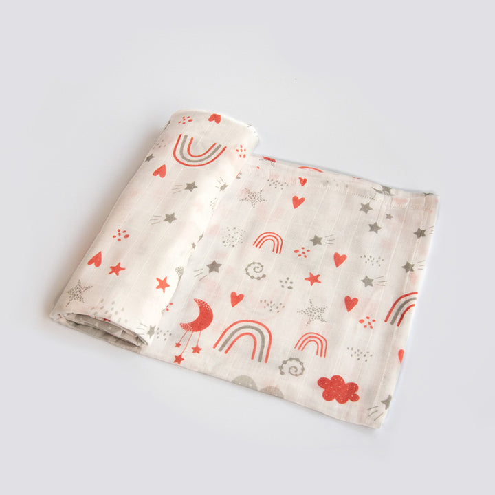 2 Pc | Organic Cotton Magical Rainbows & Crowns Swaddle Set | 0-4 Years