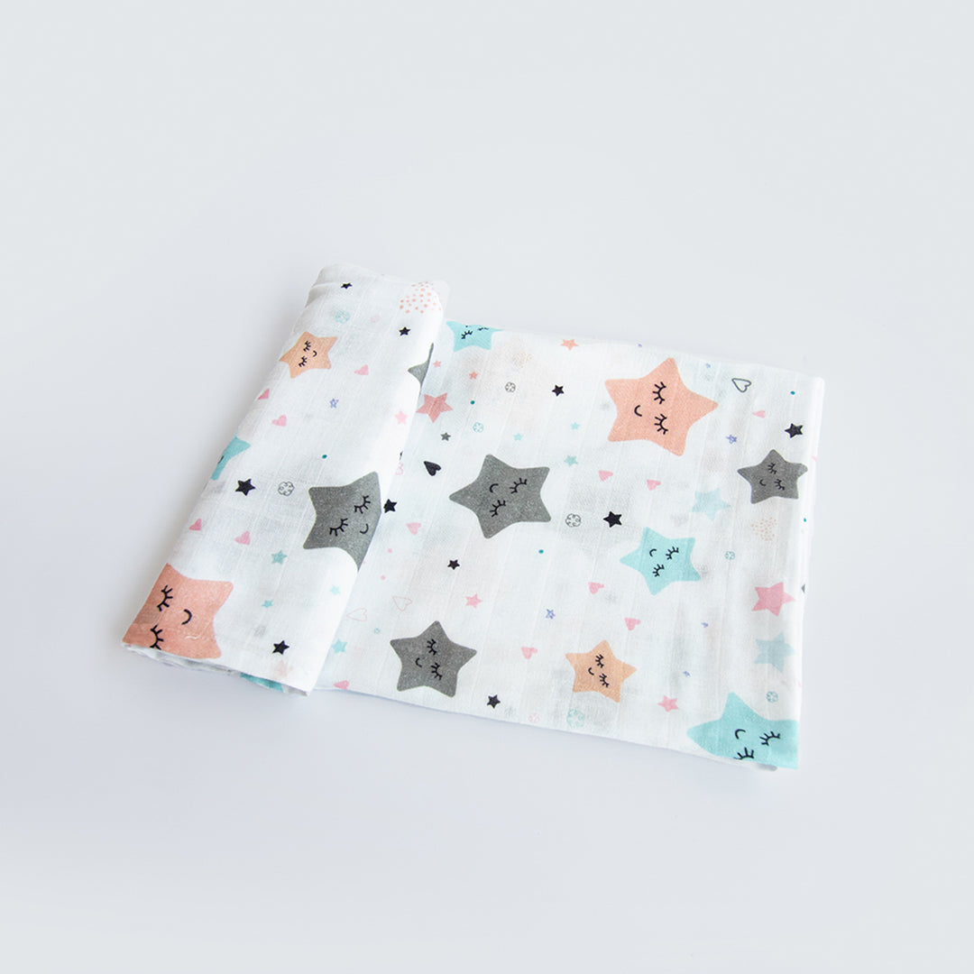 2 Pc | Premium Twinkly Stars & Fairy Dust Swaddle Set | 0-4 Years