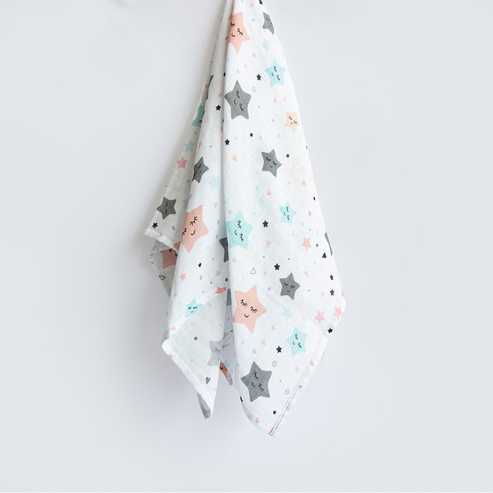 2 Pc | Premium Twinkly Stars & Fairy Dust Swaddle Set | 0-4 Years