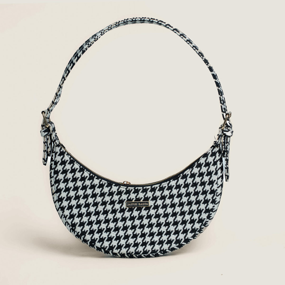 Saaz Jacquard Mini Moon Bag