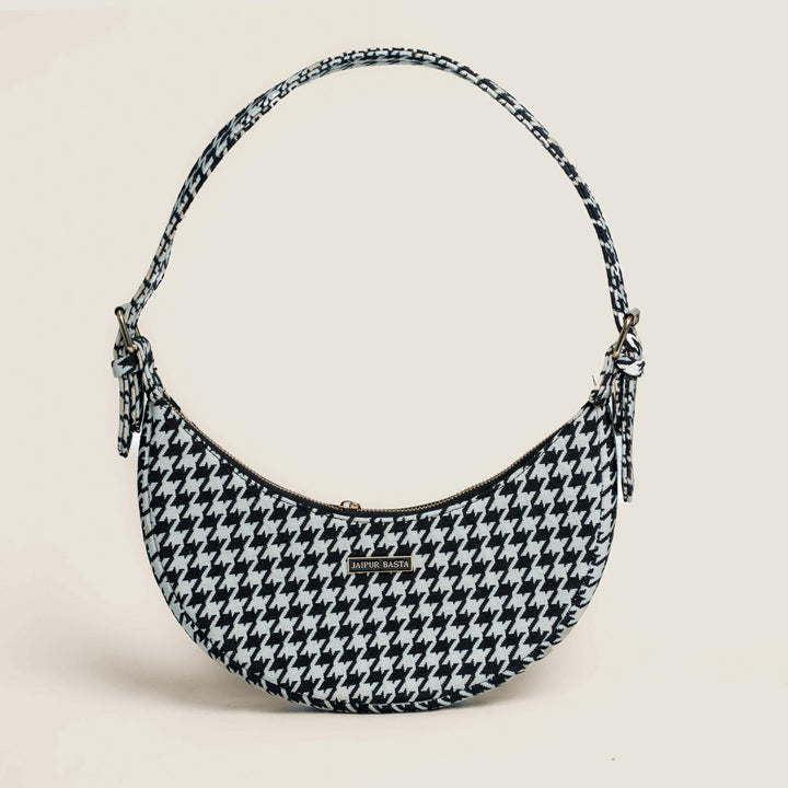 Saaz Jacquard Mini Moon Bag