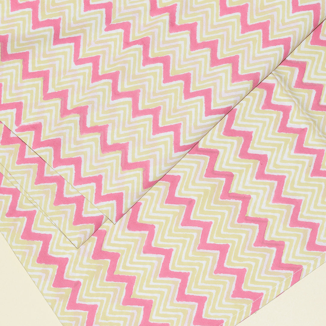 Block Printed Dreamy Land Crib Sheet