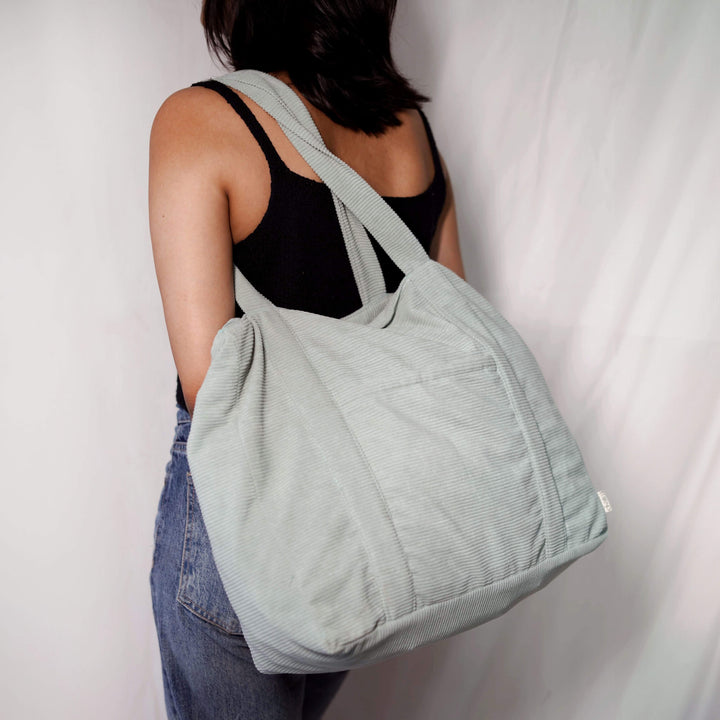 Handmade Minimalist Corduroy Shoppers Tote Bag
