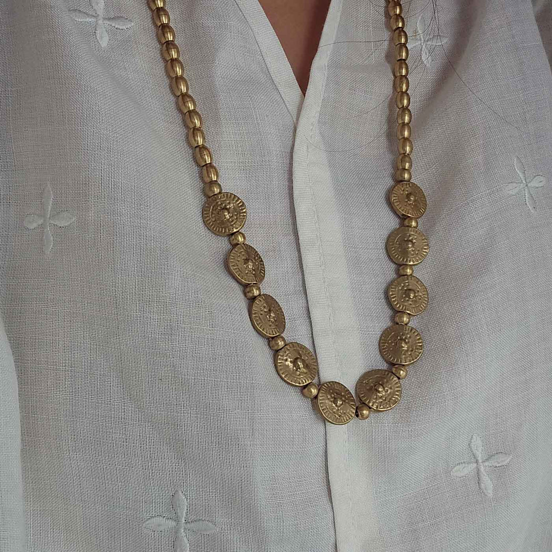 Handmade Saisha Brass Necklace