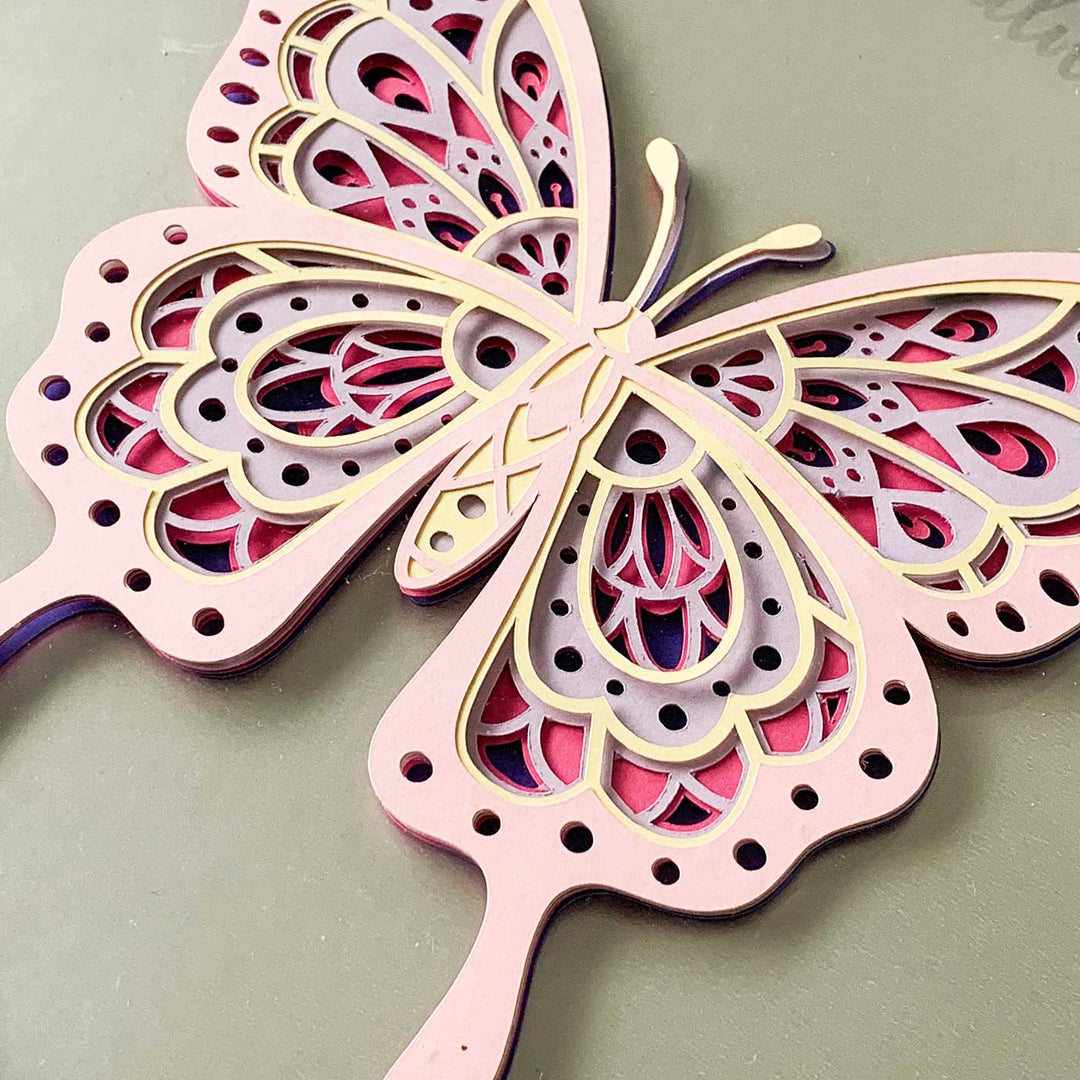 Personalized Cardstock Butterfly 3D Box Frame