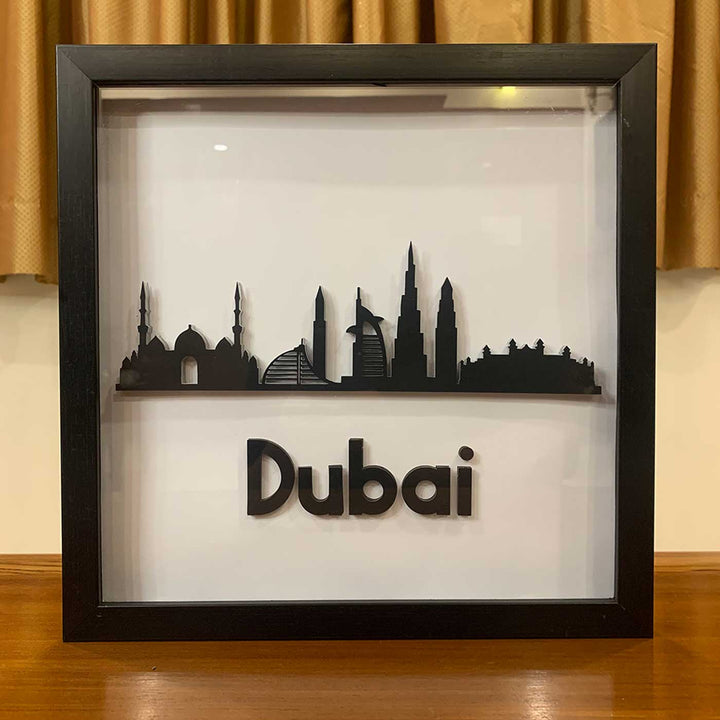Customised Cardstock City Skyline Layered Box Frame