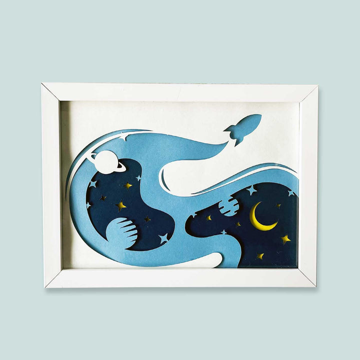 Cardstock ''Under the Ocean'' Layered Box Frame