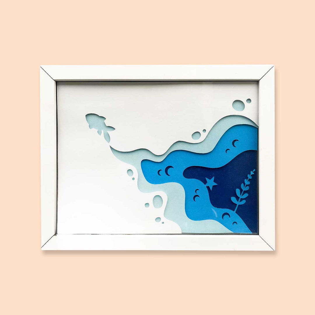 Cardstock ''Under the Ocean'' Layered Box Frame