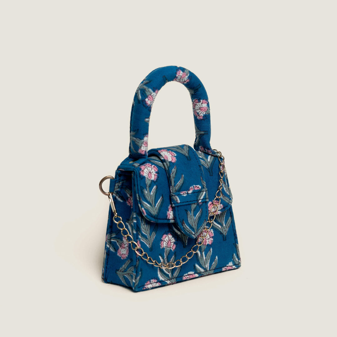 Mini Sanjh Hand Block Printed Chiq Bag