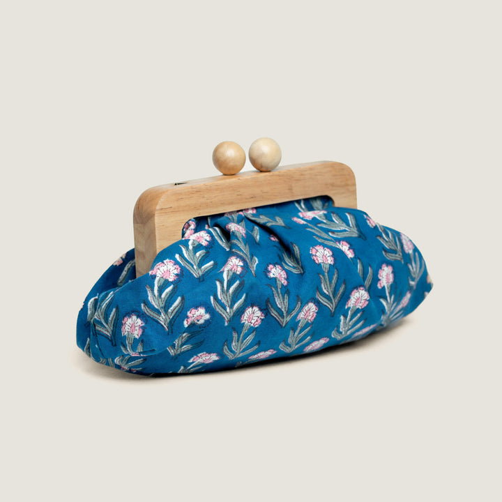 Sanjh Hand Block Printed Dome Clutch