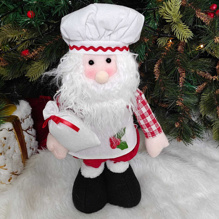 2 Pc | Santa And Mrs Claus The Baker Duo Plush Figurine With Extendable Legs