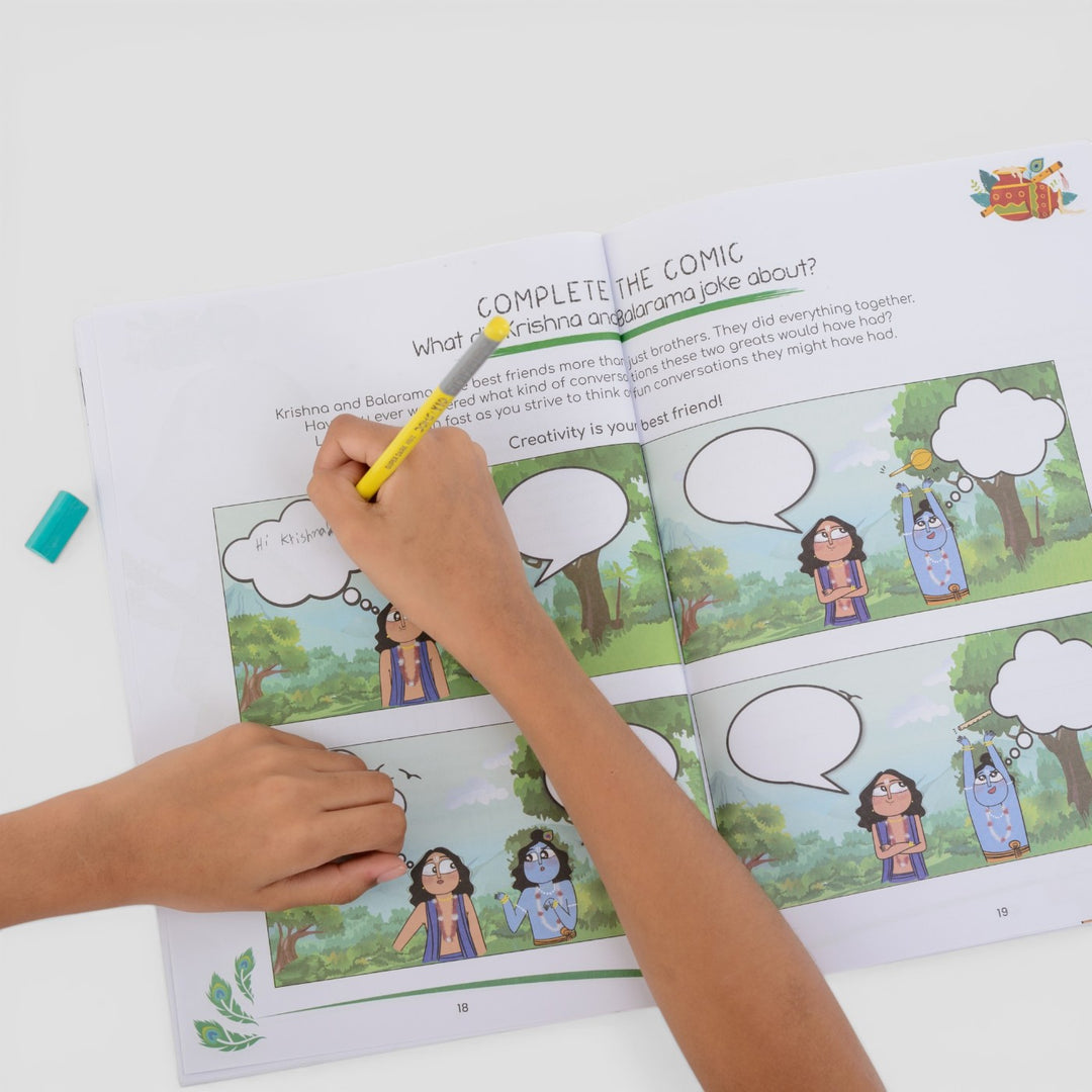 Sarathi | Krishna Activity Book for Kids | Stories, Puzzles & Learning | 7+ Years
