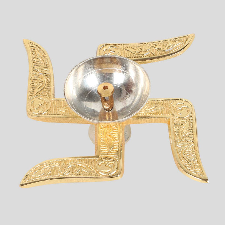 Handmade Satiya Brass Oil Lamp / Diya