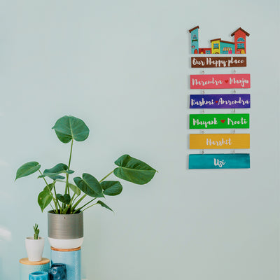 Handpainted Personalized Wooden Hanging House Nameplate