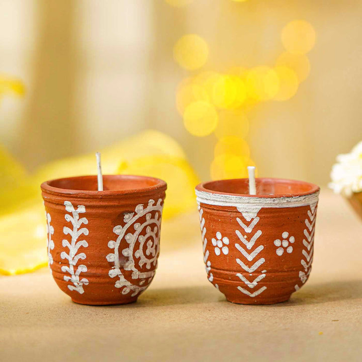 Set of 8 | Handmade Scented Candle With Mitti Kulhad