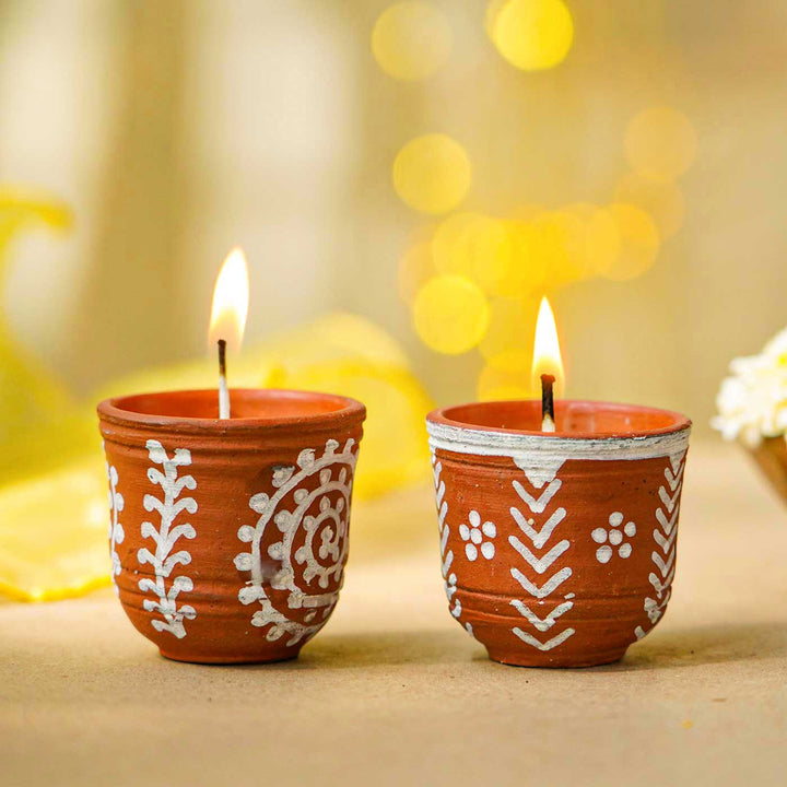 Handmade Scented Candle With Mitti Kulhad | Set of 2
