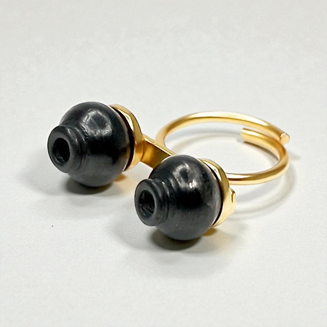 Contemporary Handmade Surahi Design Brass Ring | 22K Gold Plated