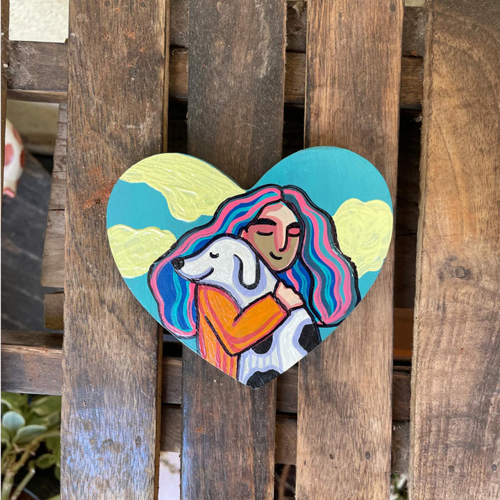 Hand-Painted Marley & Me MDF Wood Fridge Magnet