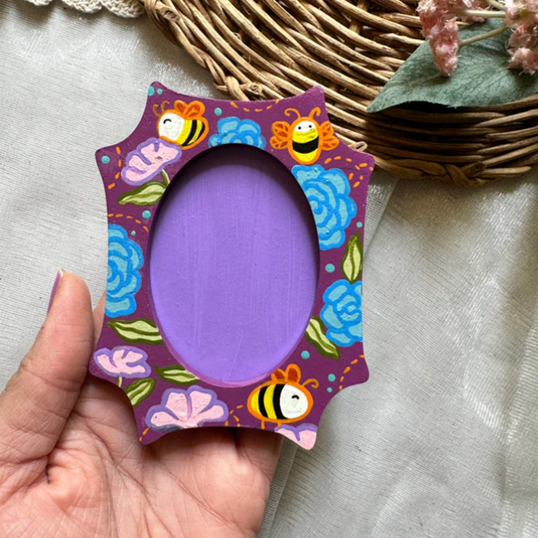 Hand-Painted Bhawaraa MDF Wood Fridge Magnet