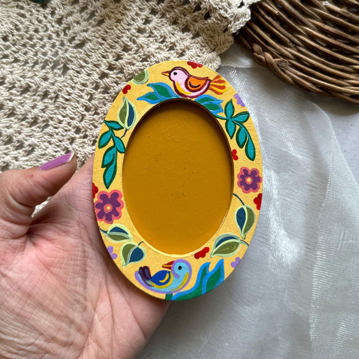 Hand-Painted Song Of The Bird MDF Wood Fridge Magnet Frame