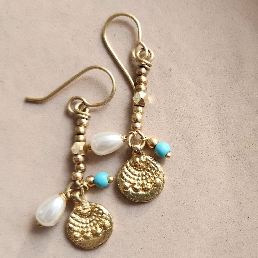 Handmade Seraphina Brass Earrings