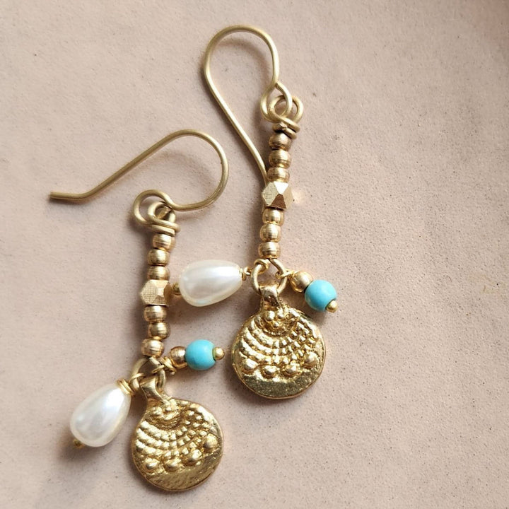 Handmade Seraphina Brass Earrings