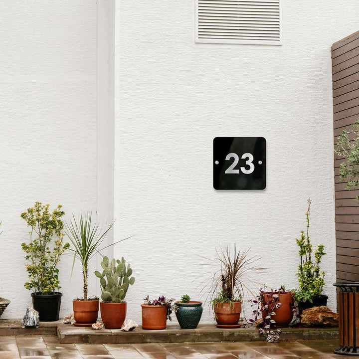 Personalized Black Square Acrylic Name Plate