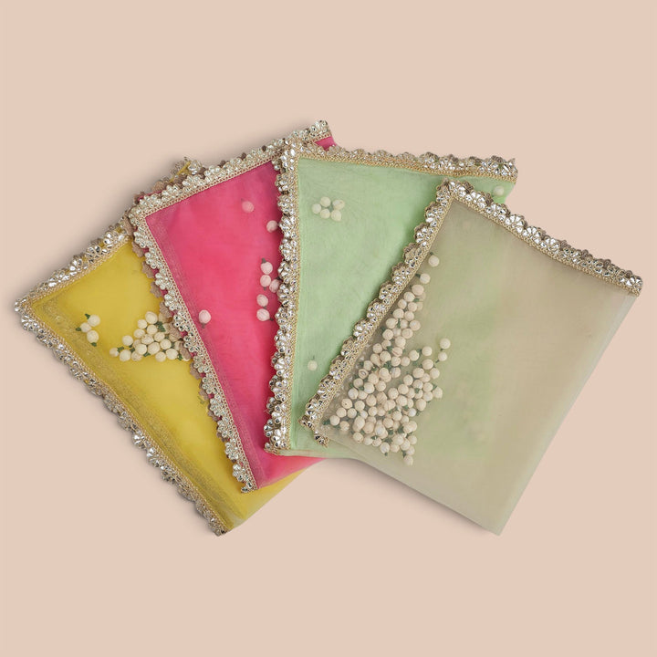Traditional Shola Work Sheer Thali/Tray Cover For Festive Decor