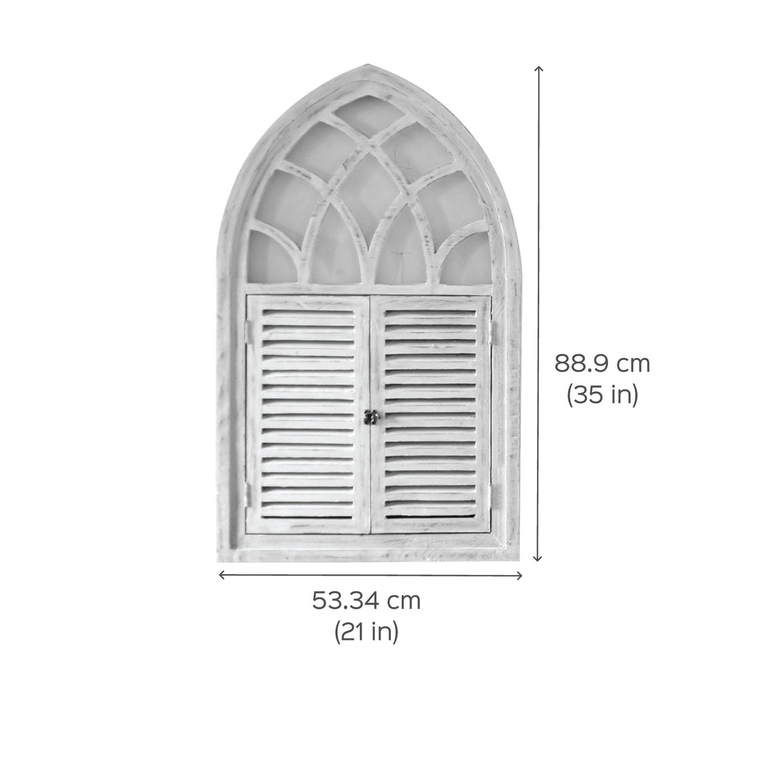 Fusion Triangle Wooden Window Distress Finish Frame Duo - Set of 2