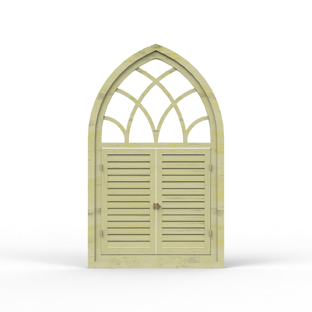 Fusion Triangle Wooden Window Frame - Distress Finish
