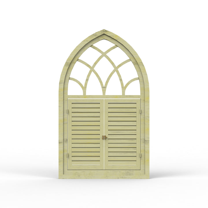 Fusion Triangle Wooden Window Frame - Distress Finish