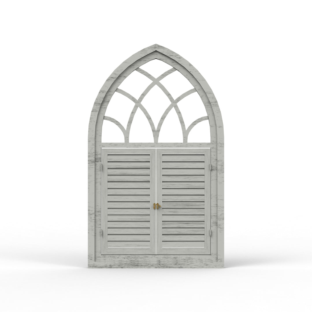 Fusion Triangle Wooden Window Frame - Distress Finish