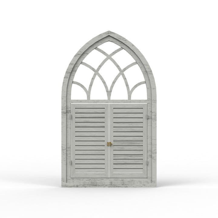 Fusion Triangle Wooden Window Frame - Distress Finish